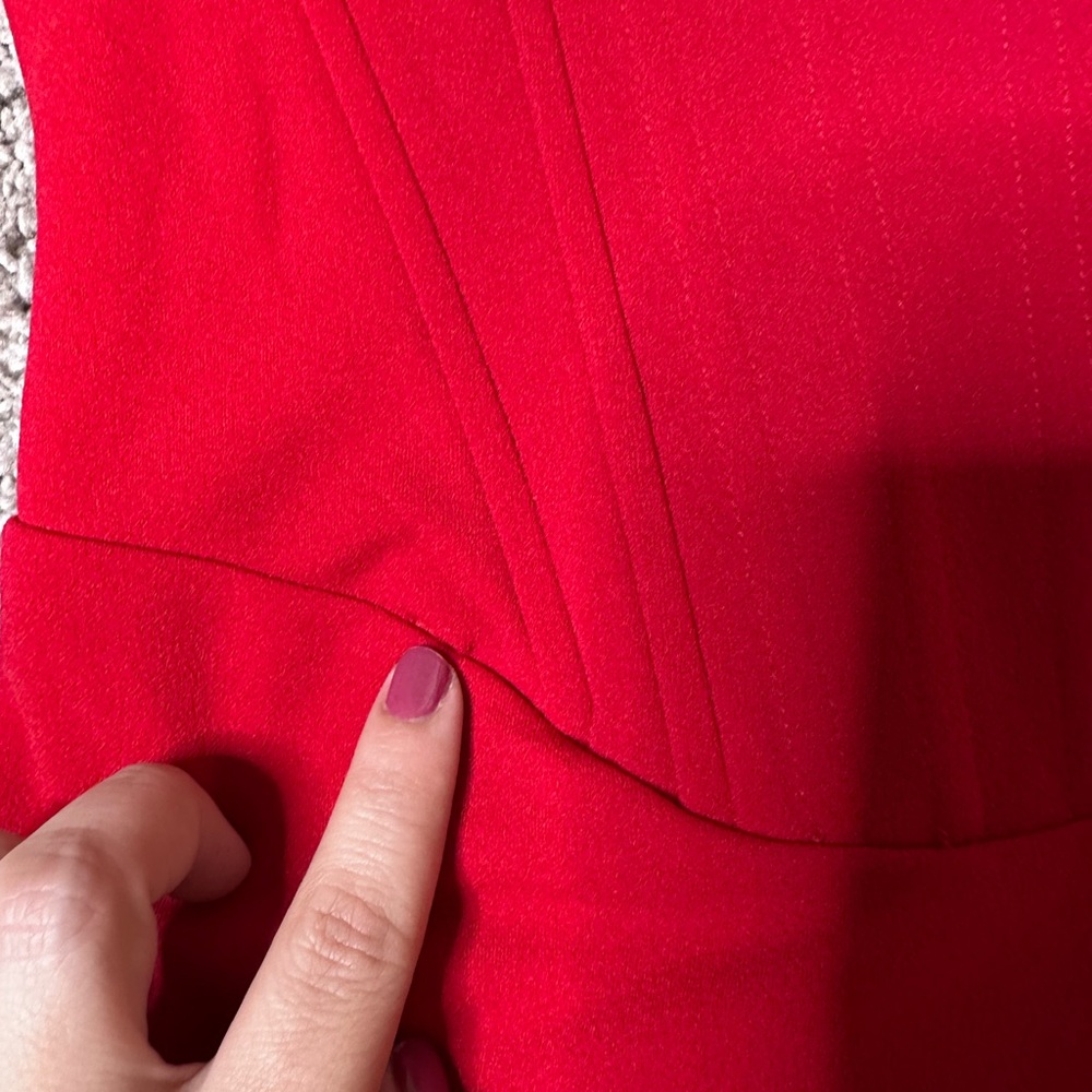 Lulu's Dramatic Intent Red Strapless Corset Bodycon Mini Dress nwot - Picture 10 of 10